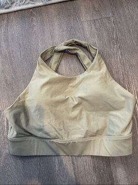 Fabletics Olive Green High-Neck Sports Bralette